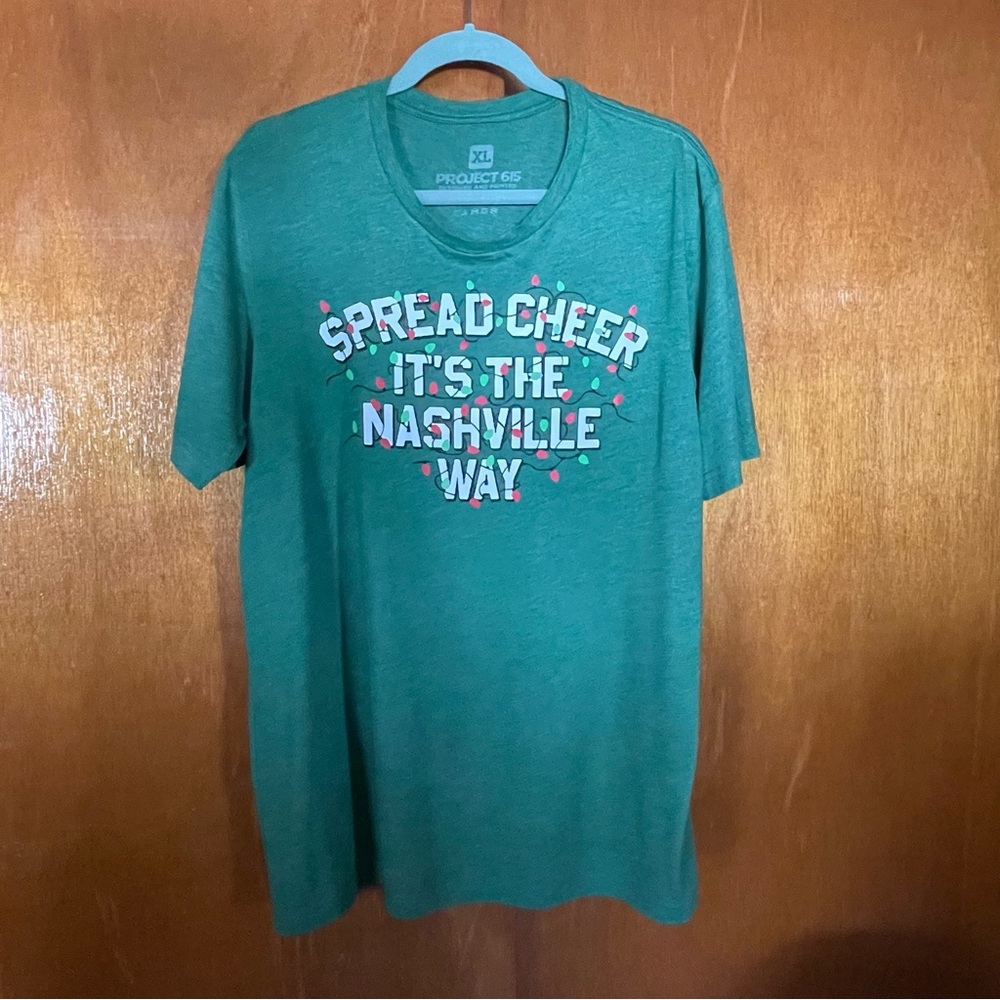 Project 615 Nashville "Spread Cheer" T shirt.